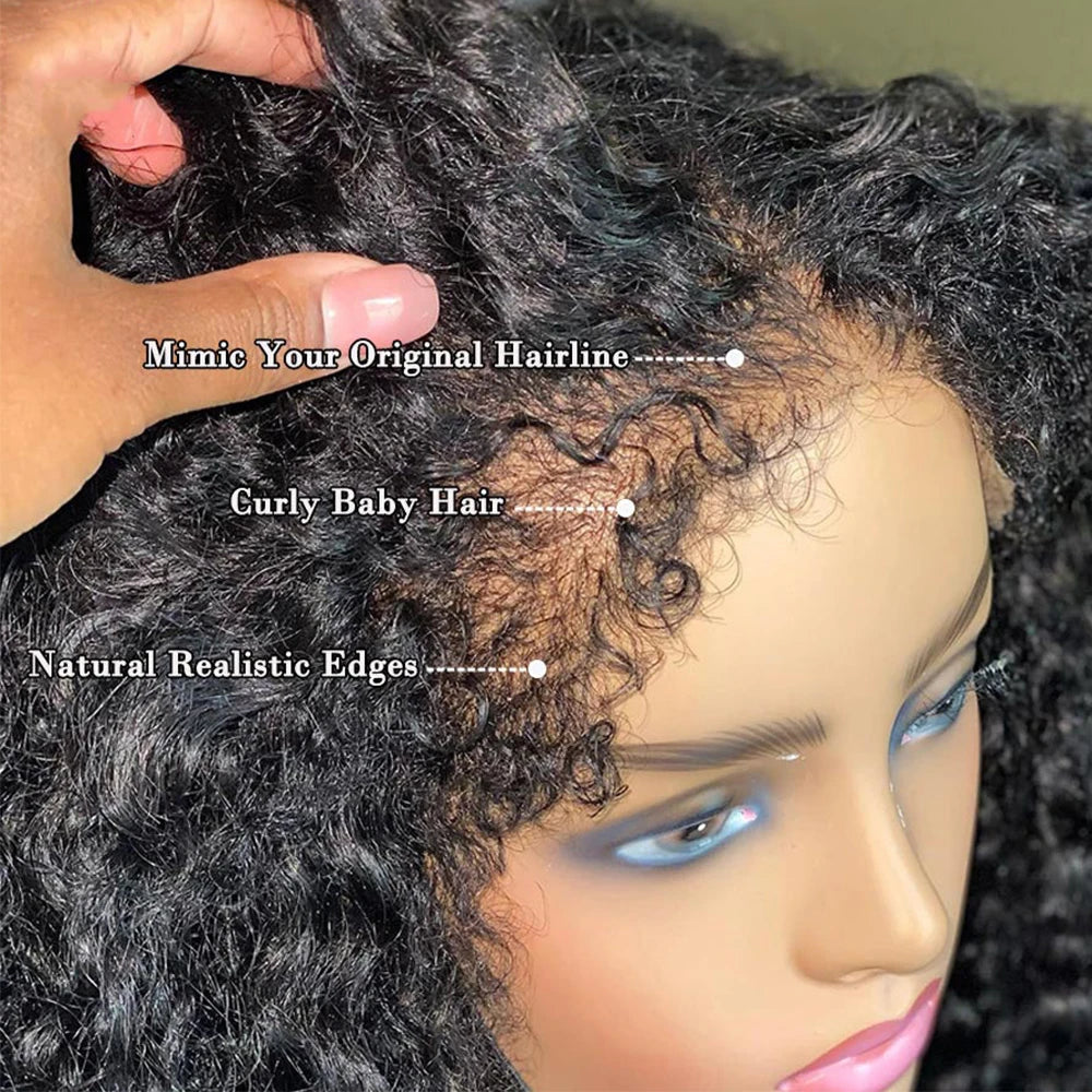 Lace Front Wigs Transparent 4x4 Closure Human Hair Wig Natural Hairline