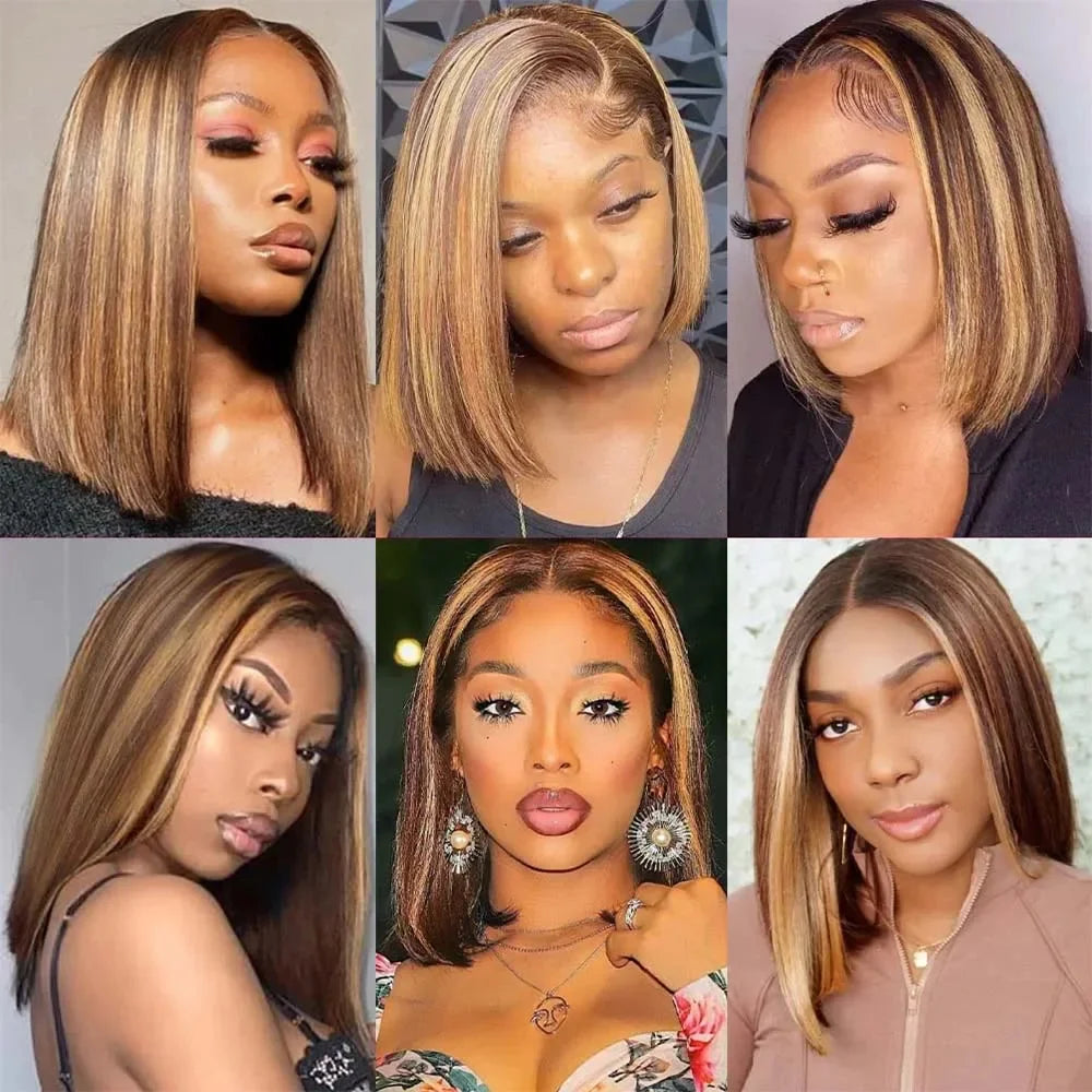Human HairTransparent Lace Front Human Hair Wig For Black Women