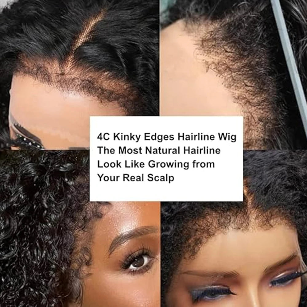 Lace Front Wigs Transparent 4x4 Closure Human Hair Wig Natural Hairline