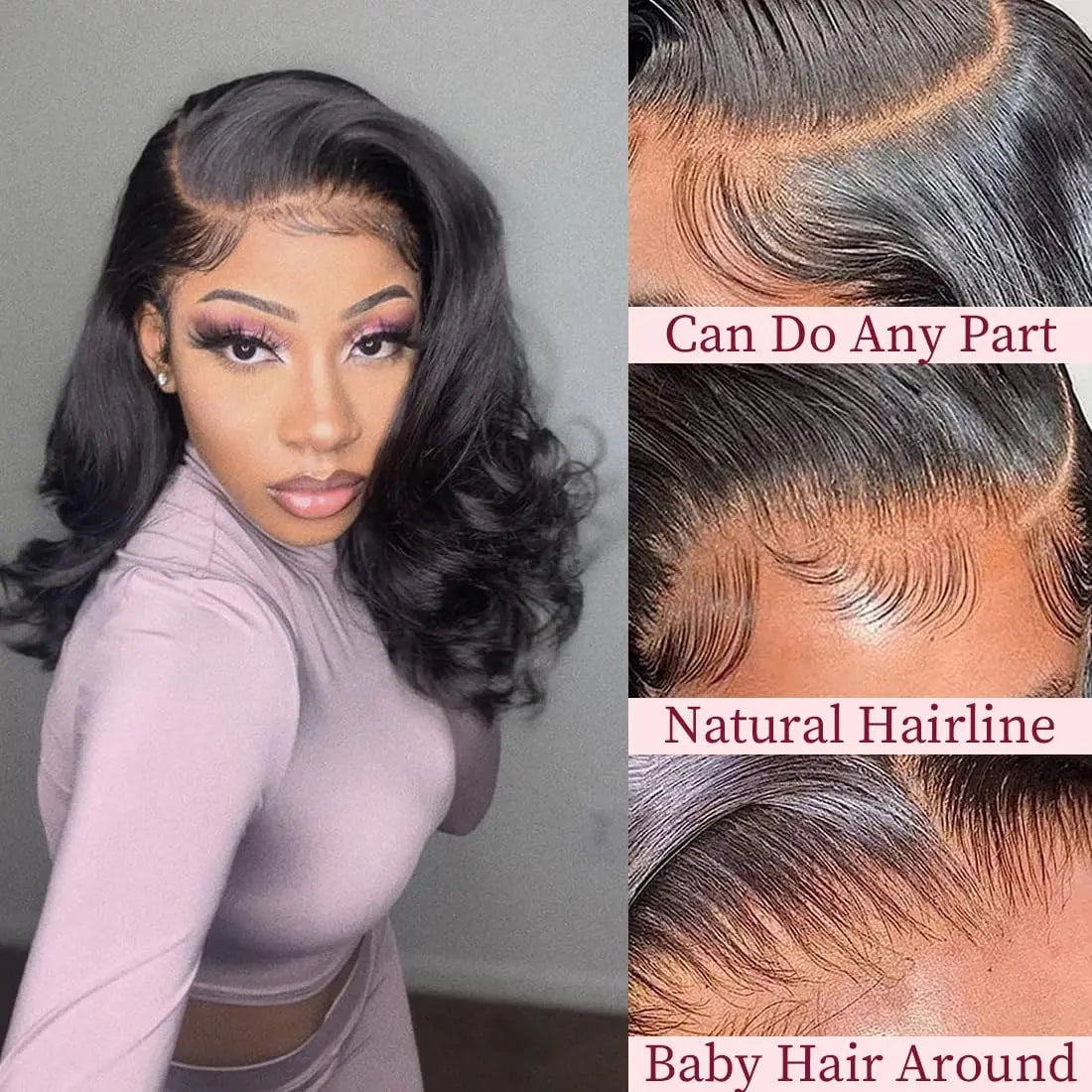 Pre Cut Bob Body Wave Wear And Go Glueless Human Hair Wigs Bob Wigs For Women Ready To Wear 4x4 Lace Closure Wig Human Hair
