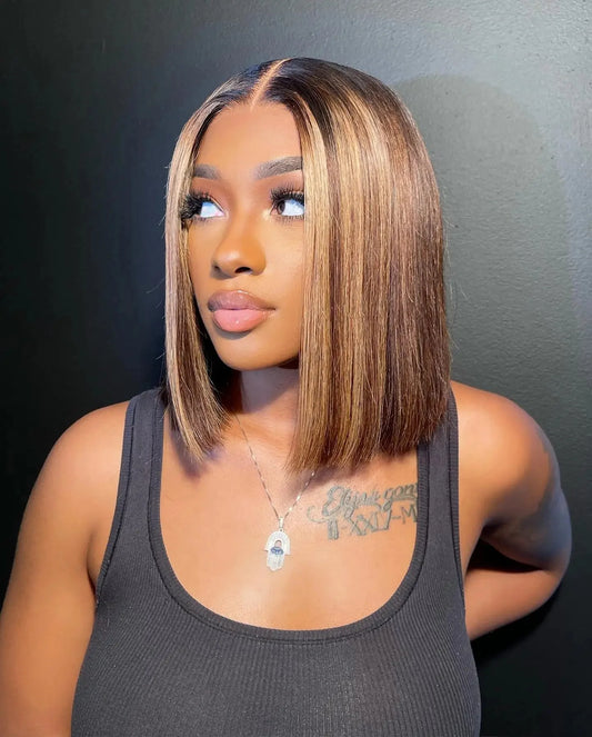 Human HairTransparent Lace Front Human Hair Wig For Black Women