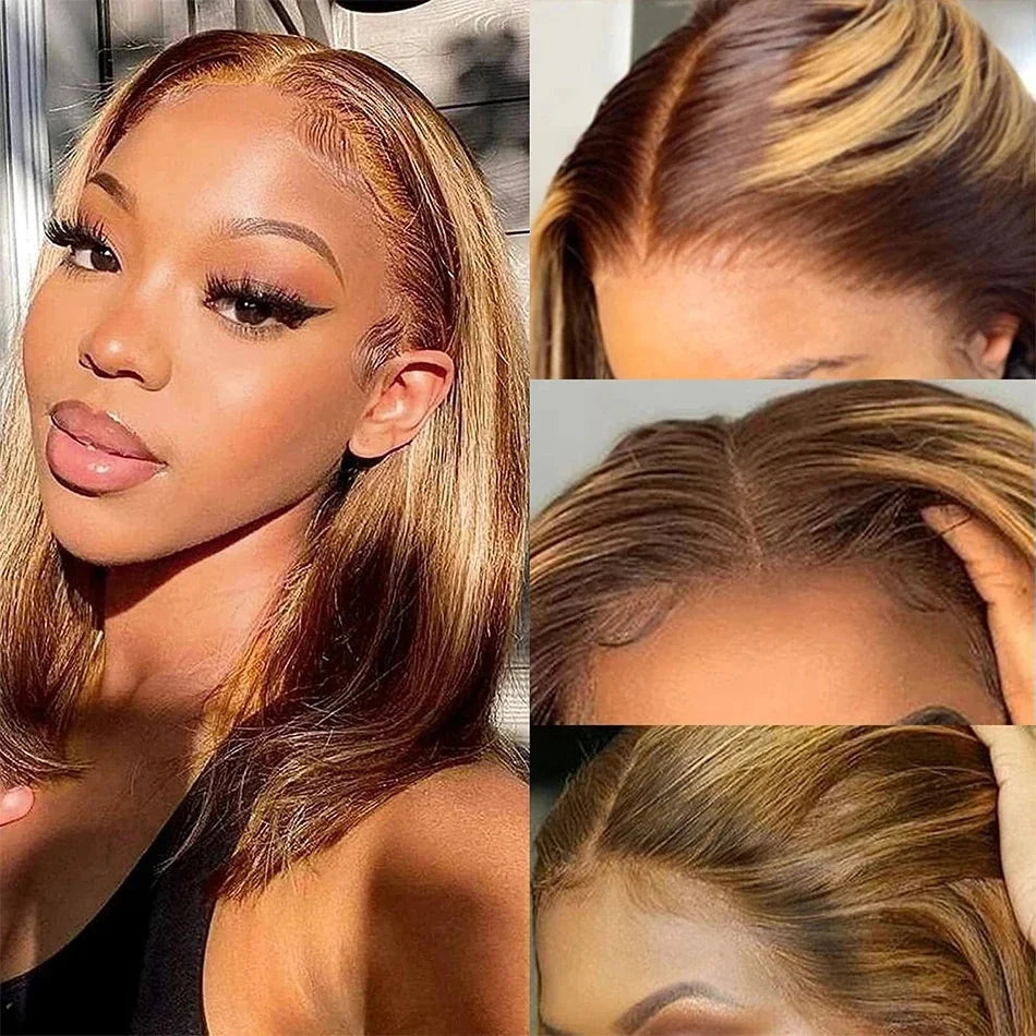 Human HairTransparent Lace Front Human Hair Wig For Black Women